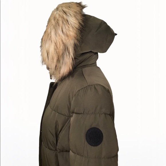 DKNY Faux-Fur Trim Hooded Women’s Parka/Coat - S - Picture 13 of 17
